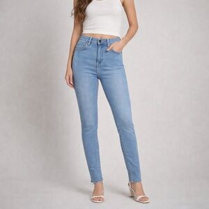 Stylish Light Blue Women's Skinny Jeans